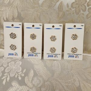 Creative Buttons By JHB - Rhinestone Flower buttons